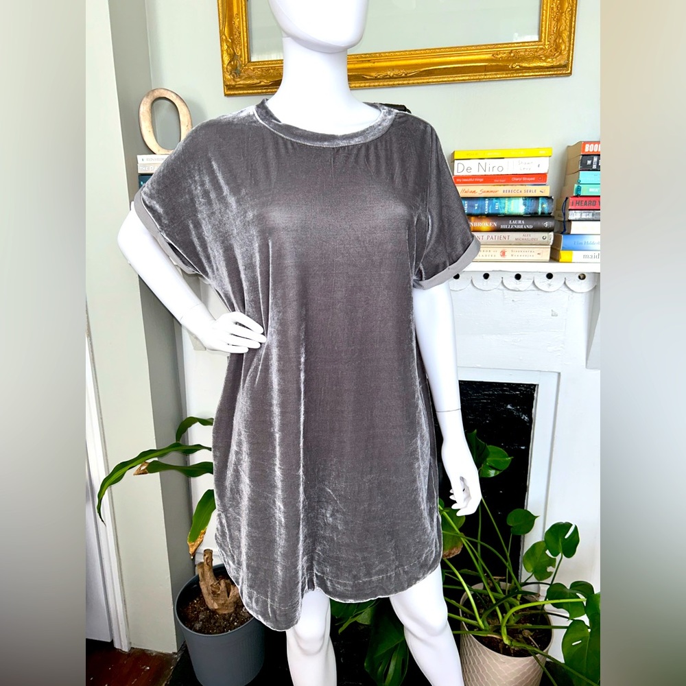 Wishlist Grey Velour Oversized Dress